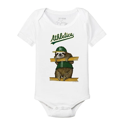 Infant Tiny Turnip White Athletics Sloth Bodysuit