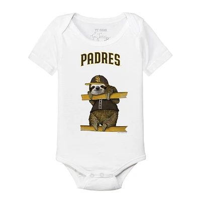 Infant Tiny Turnip White San Diego Padres Sloth Bodysuit