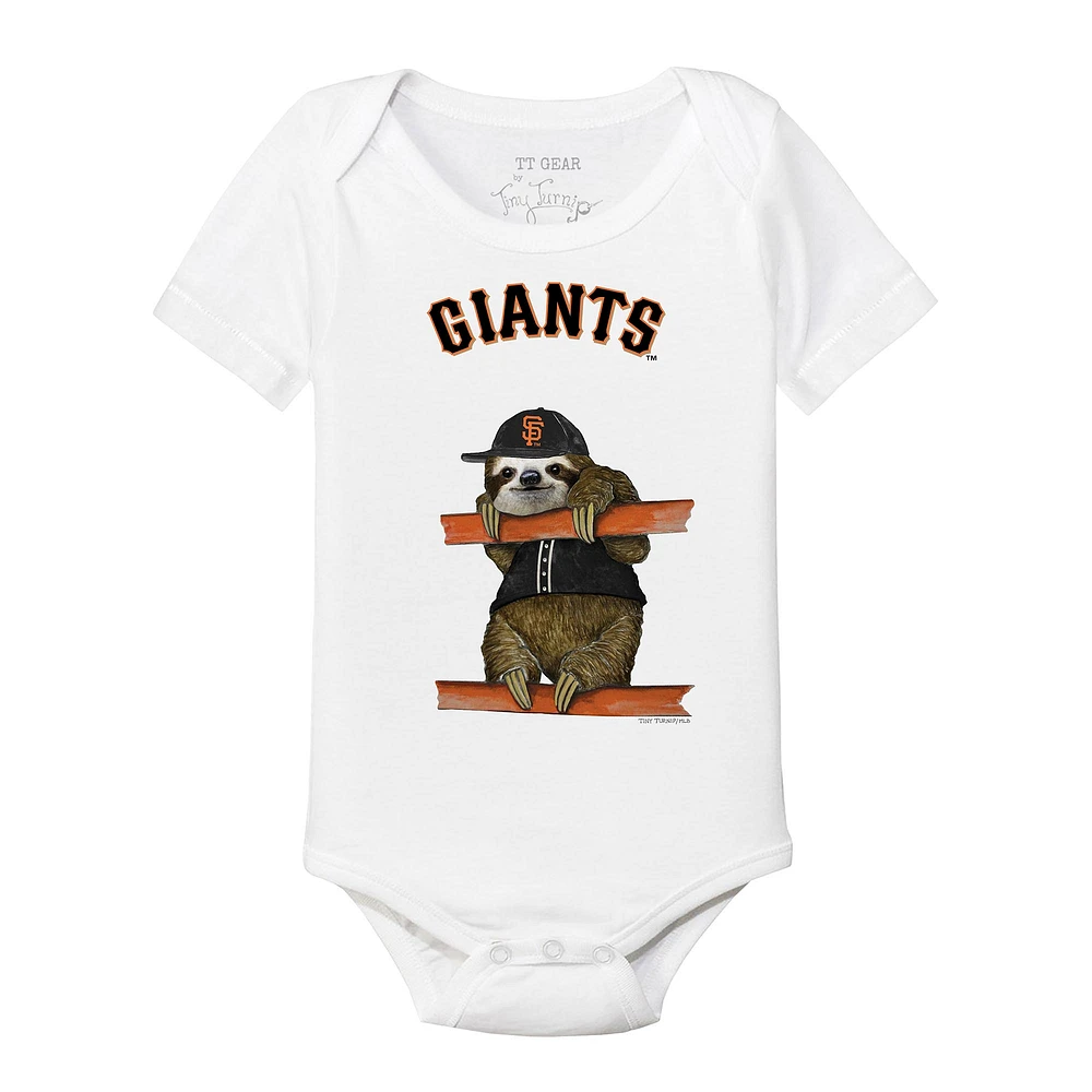 Infant Tiny Turnip White San Francisco Giants Sloth Bodysuit