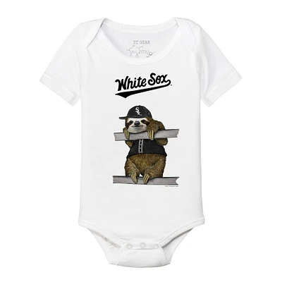 Infant Tiny Turnip White Chicago Sox Sloth Bodysuit