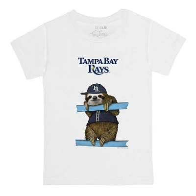 Infant Tiny Turnip White Tampa Bay Rays Sloth T-Shirt