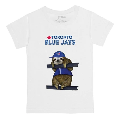 Youth Tiny Turnip White Toronto Blue Jays Sloth T-Shirt