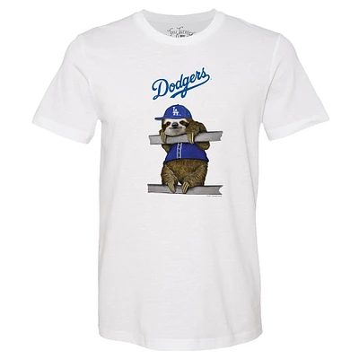 Unisex Tiny Turnip White Los Angeles Dodgers Sloth T-Shirt