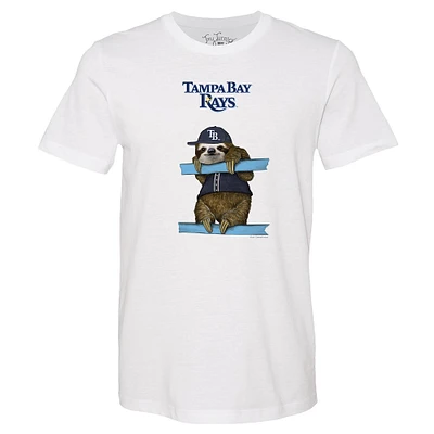 Unisex Tiny Turnip White Tampa Bay Rays Sloth T-Shirt