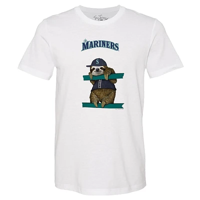 Unisex Tiny Turnip White Seattle Mariners Sloth T-Shirt