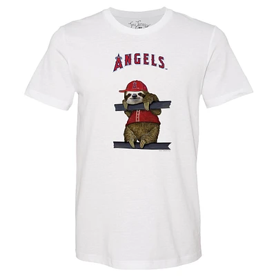 Unisex Tiny Turnip White Los Angeles Angels Sloth T-Shirt