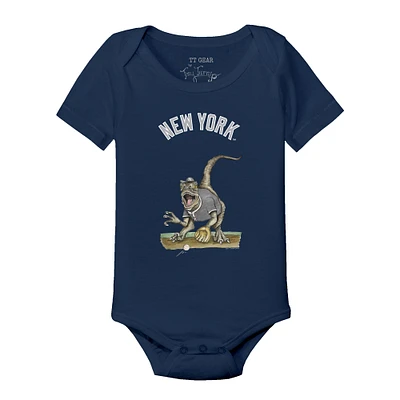 Infant Tiny Turnip Navy New York Yankees Velociraptor Bodysuit
