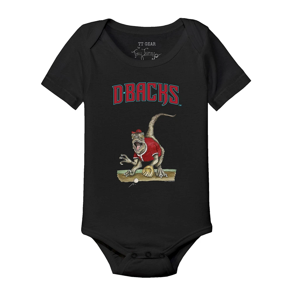 Infant Tiny Turnip Black Arizona Diamondbacks Velociraptor Bodysuit