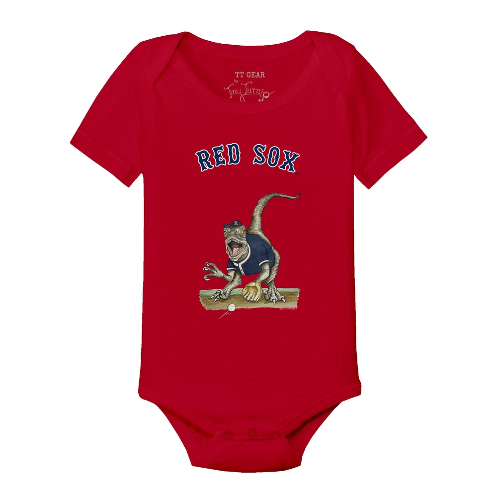 Infant Tiny Turnip Red Boston Sox Velociraptor Bodysuit