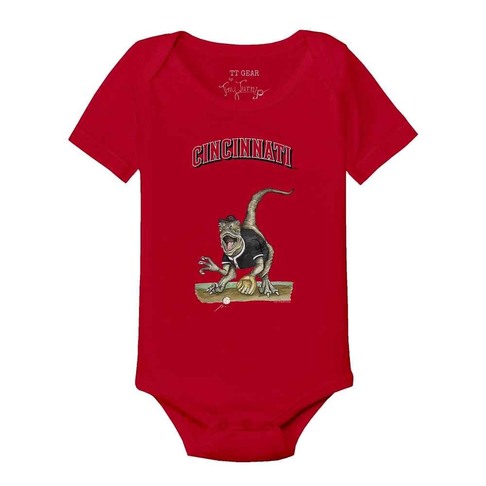 Infant Tiny Turnip Red Cincinnati Reds Velociraptor Bodysuit