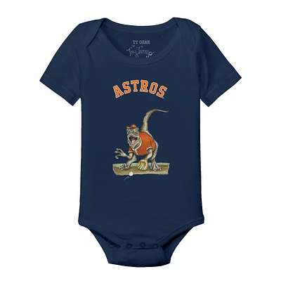 Infant Tiny Turnip Navy Houston Astros Velociraptor Bodysuit