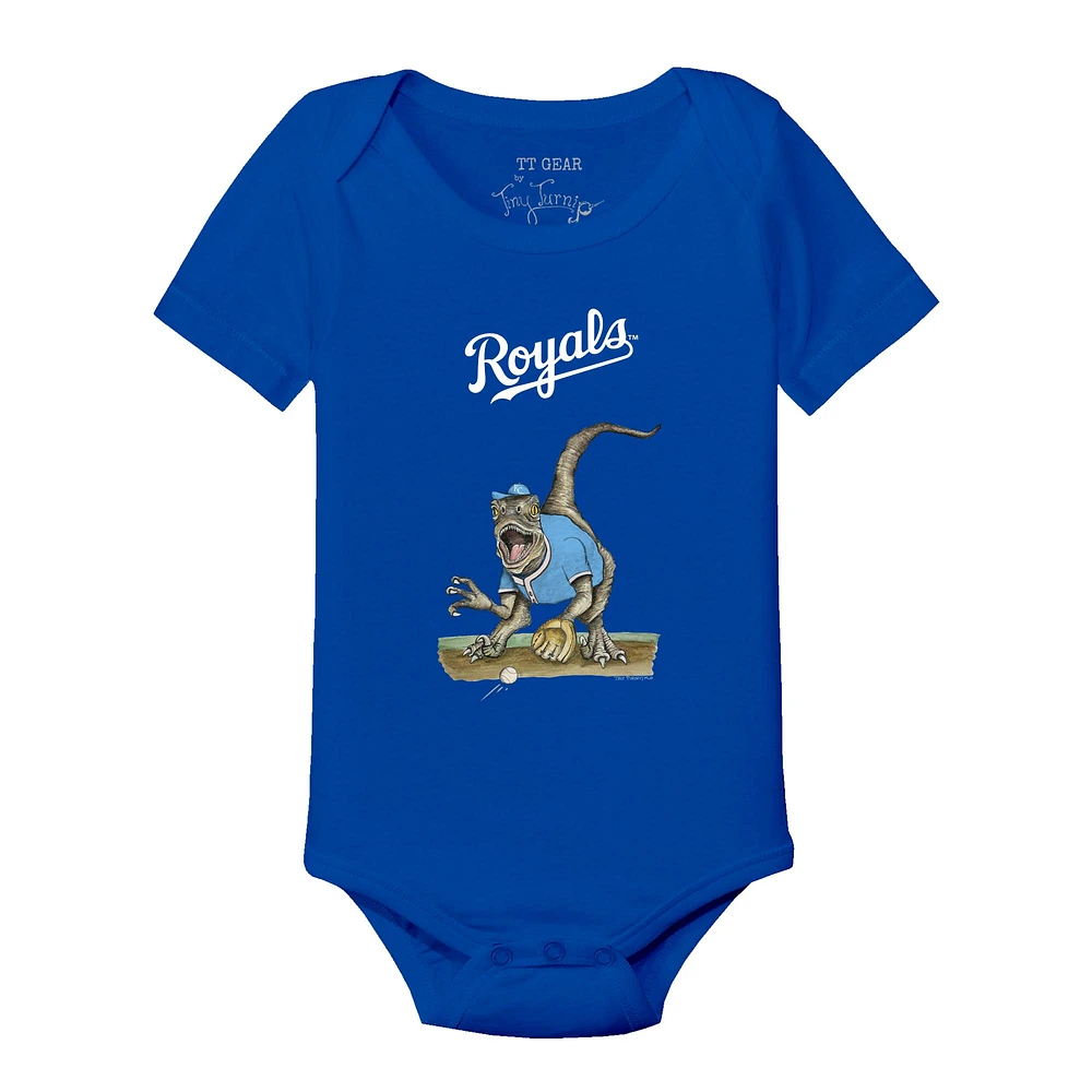 Infant Tiny Turnip Royal Kansas City Royals Velociraptor Bodysuit