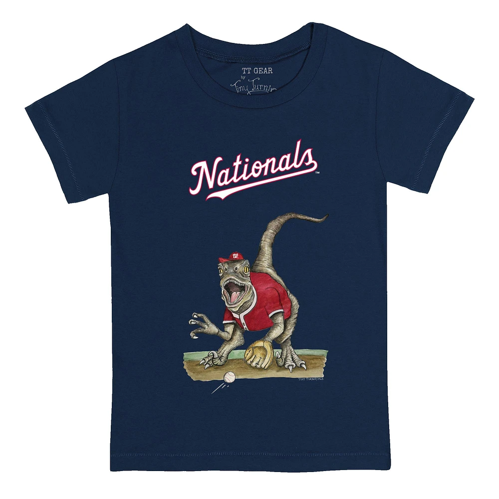 Infant Tiny Turnip Navy Washington Nationals Velociraptor T-Shirt