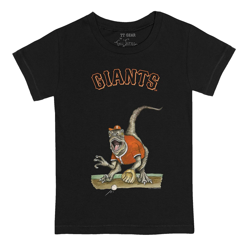 Youth Tiny Turnip Black San Francisco Giants Velociraptor T-Shirt