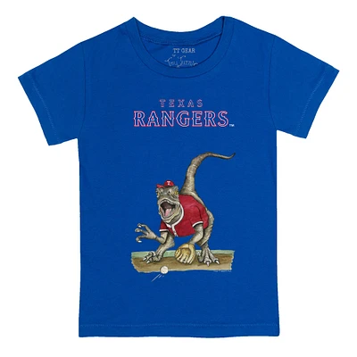 Youth Tiny Turnip Royal Texas Rangers Velociraptor T-Shirt