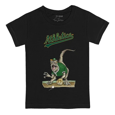 Youth Tiny Turnip Black Athletics Velociraptor T-Shirt
