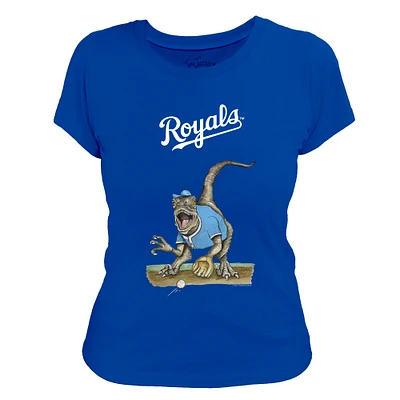 Women's Tiny Turnip Royal Kansas City Royals Velociraptor T-Shirt