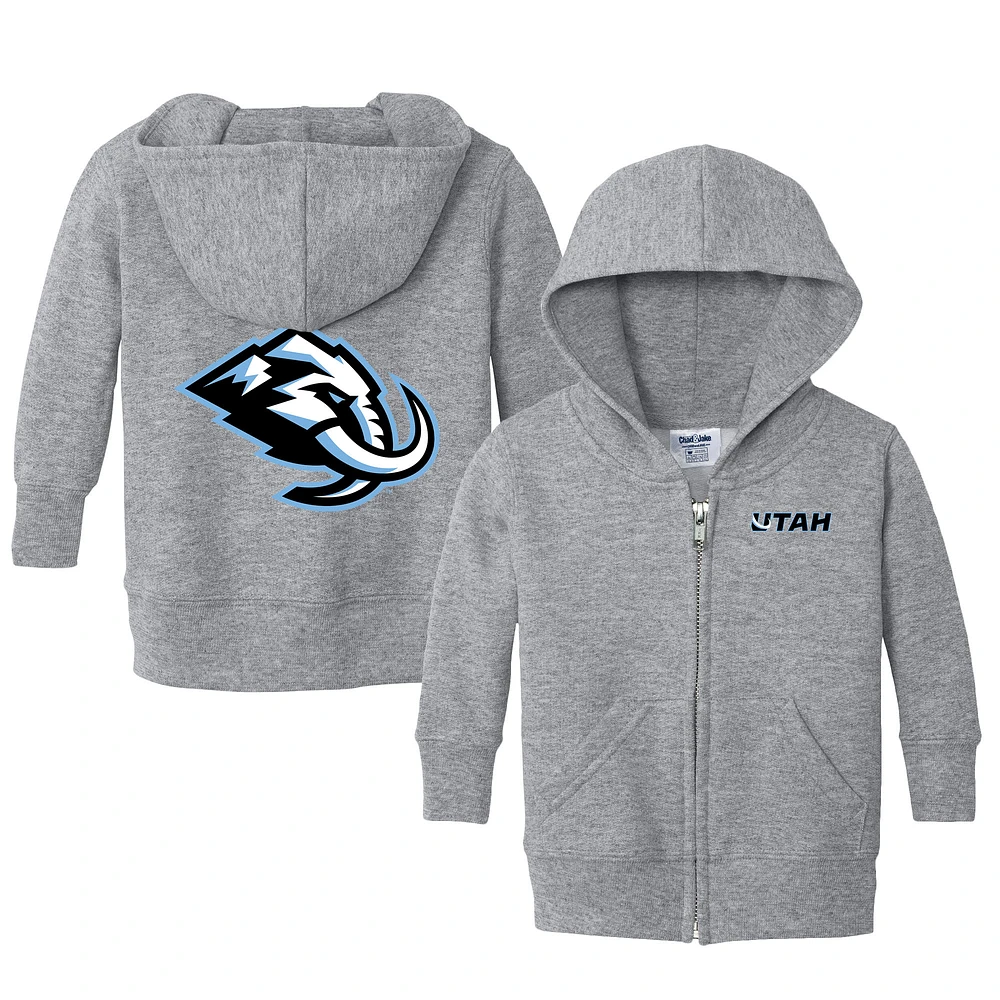 Infant Chad & Jake Heather Gray Utah Mammoth Logo Full-Zip Hoodie