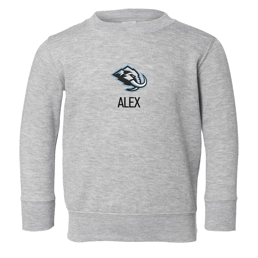 Toddler Chad & Jake Heather Gray Utah Mammoth Personalized Logo Pullover Crewneck Sweatshirt