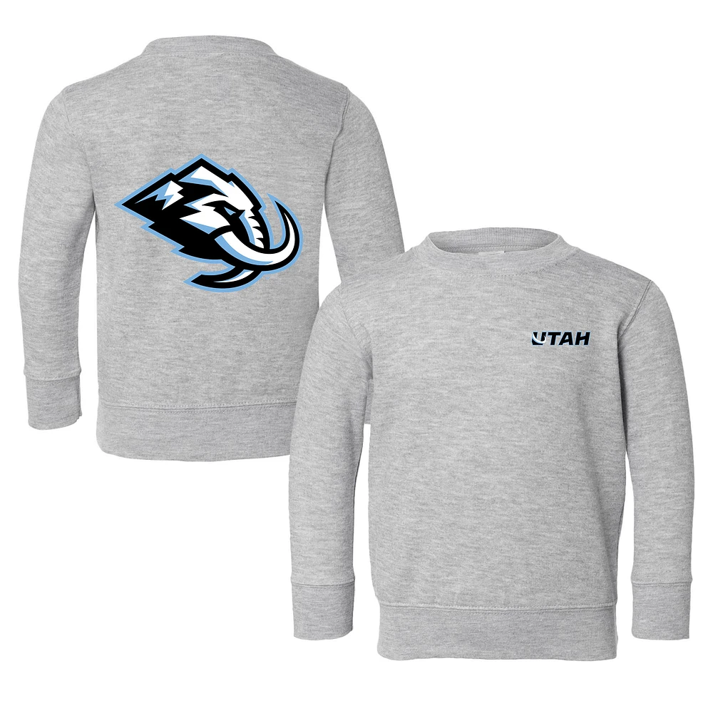 Toddler Chad & Jake Heather Gray Utah Mammoth Logo Pullover Crewneck Sweatshirt