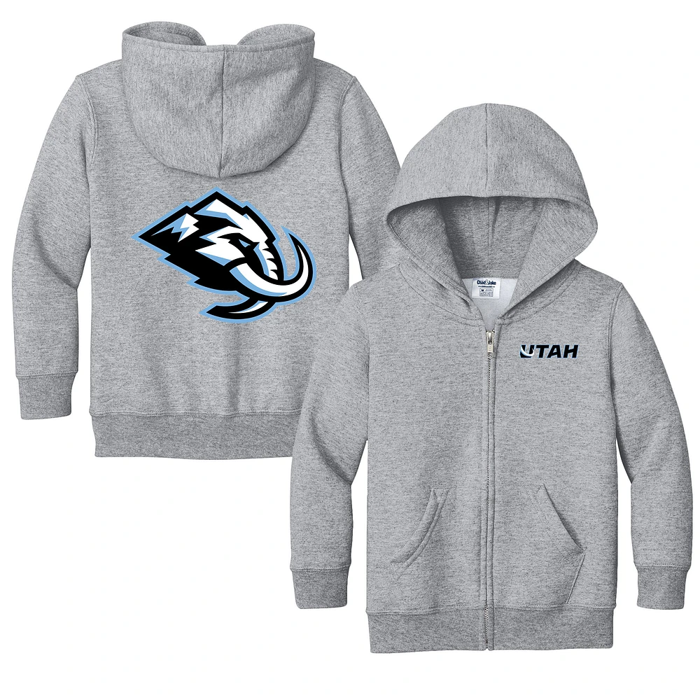 Toddler Chad & Jake Heather Gray Utah Mammoth Logo Full-Zip Hoodie Jacket