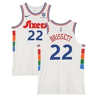 Oshae Brissett Philadelphia 76ers Player-Issued #22 White Nike City Edition Jersey from the 2024-25 NBA Season - Size 50+4