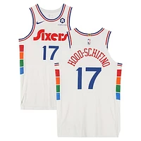 Jalen Hood-Schifino Philadelphia 76ers Player-Issued #17 White Nike City Edition Jersey from the 2024-25 NBA Season - Size 48+4