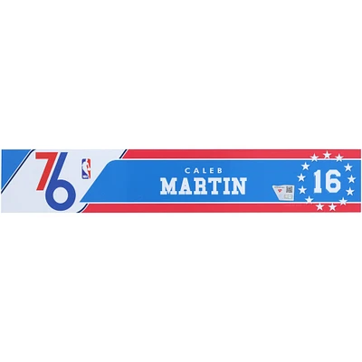Caleb Martin Philadelphia 76ers Player-Issued Royal Nameplate from the 2024-25 NBA Season