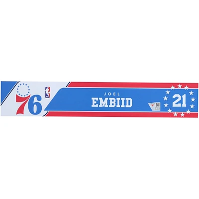 Joel Embiid Philadelphia 76ers Player-Issued Royal Nameplate from the 2024-25 NBA Season