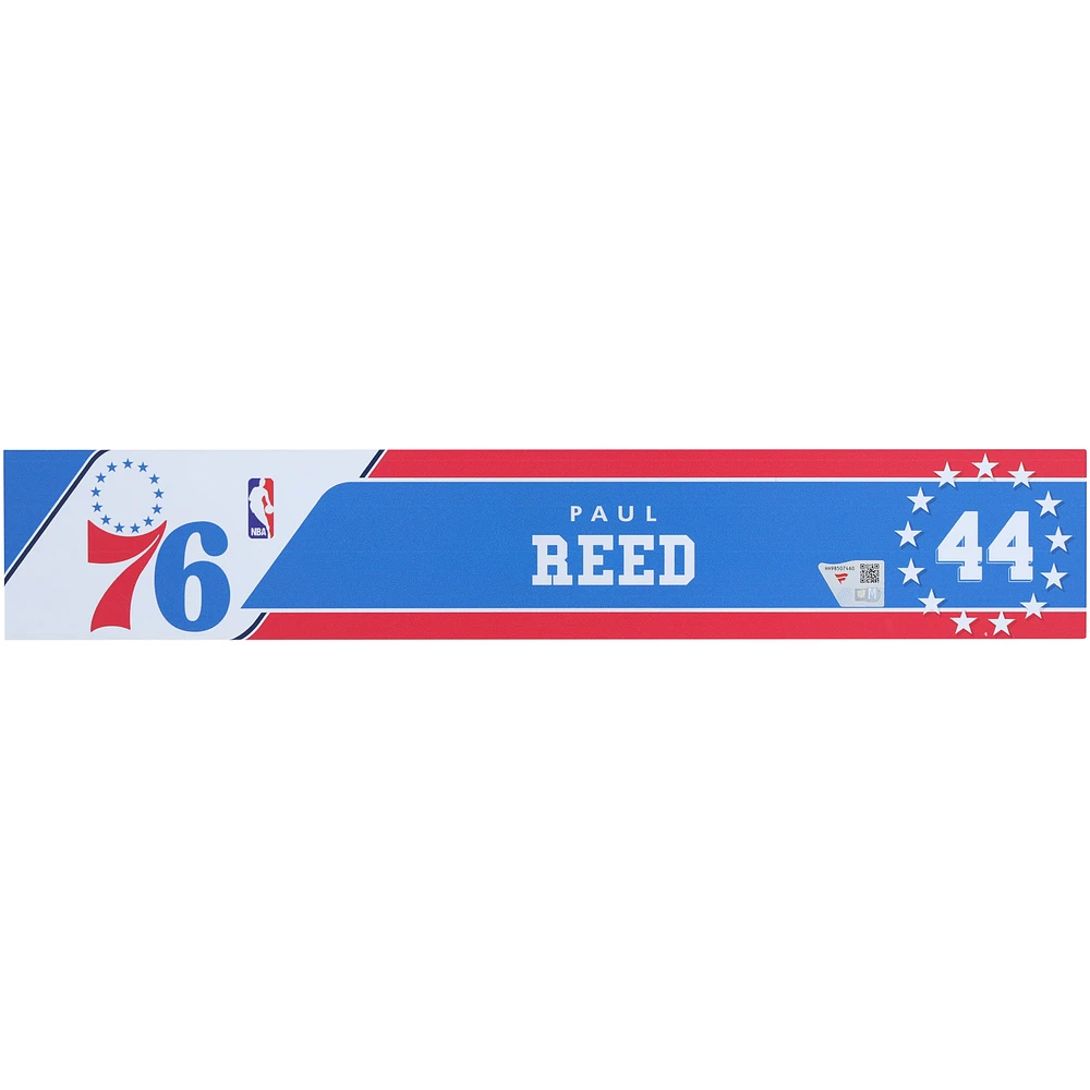 Paul Reed Philadelphia 76ers Player-Issued Royal Nameplate from the 2024-25 NBA Season