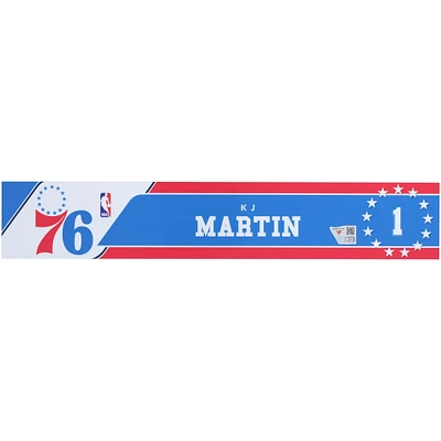 KJ Martin Philadelphia 76ers Player-Issued Royal Nameplate from the 2024-25 NBA Season