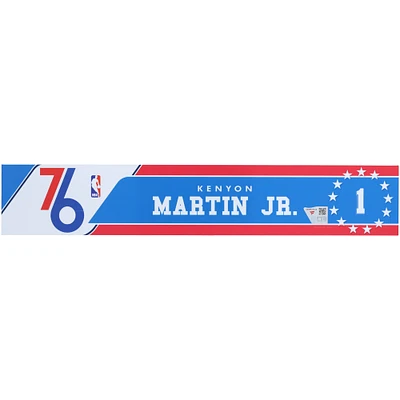 Kenyon Martin Jr. Philadelphia 76ers Player-Issued Royal Nameplate from the 2024-25 NBA Season