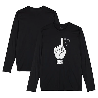 Tyrese Maxey Philadelphia 76ers Player-Worn Black Nike "DM55" Long Sleeve Shirt from the 2024-25 NBA Season - Size LT