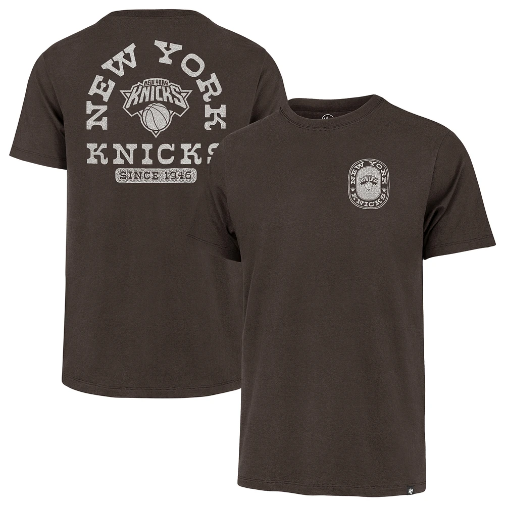 Men's '47 Brown New York Knicks Back Canyon Franklin T-Shirt