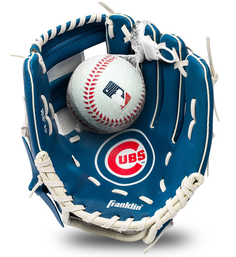 Youth Franklin Sports Chicago Cubs Teeball Glove & Ball Set