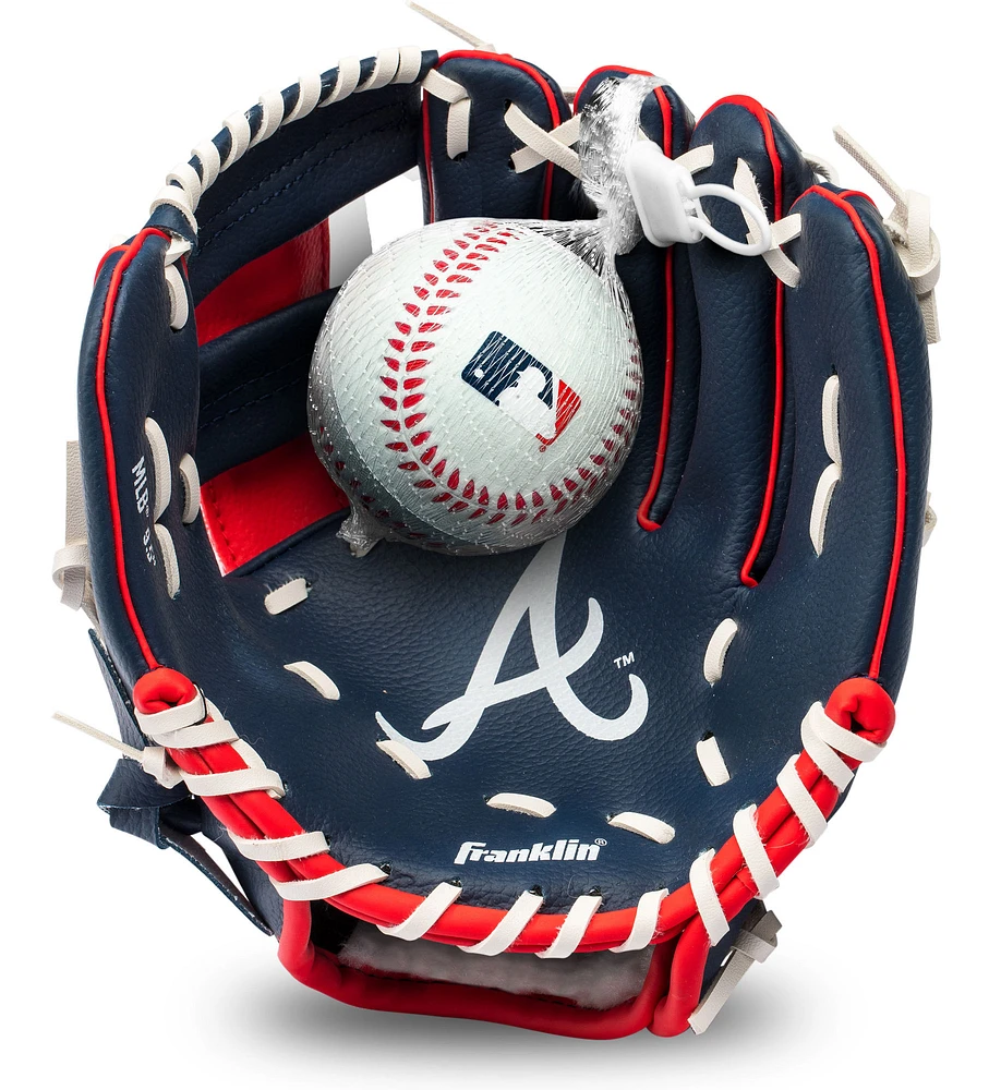 Youth Franklin Sports Atlanta Braves Teeball Glove & Ball Set