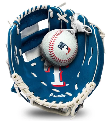 Youth Franklin Sports Texas Rangers Teeball Glove & Ball Set