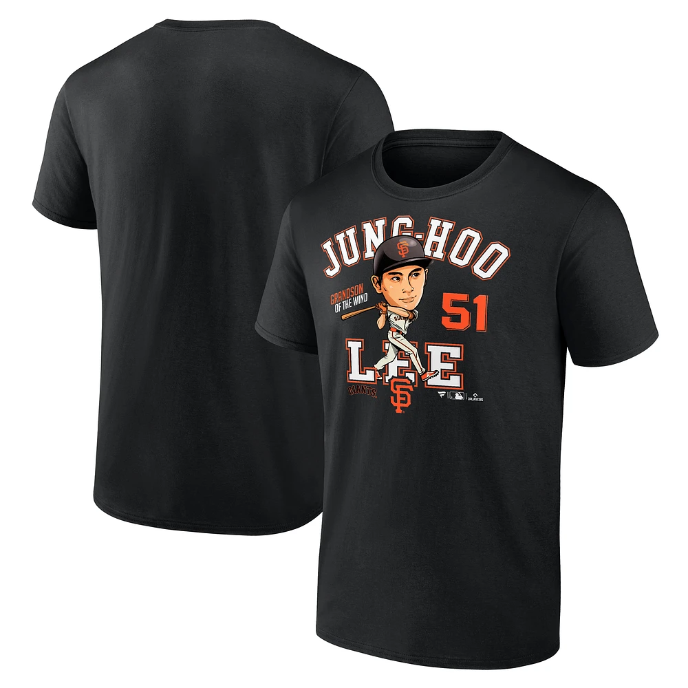 Men's Fanatics Jung Hoo Lee Black San Francisco Giants Hometown Caricature T-Shirt