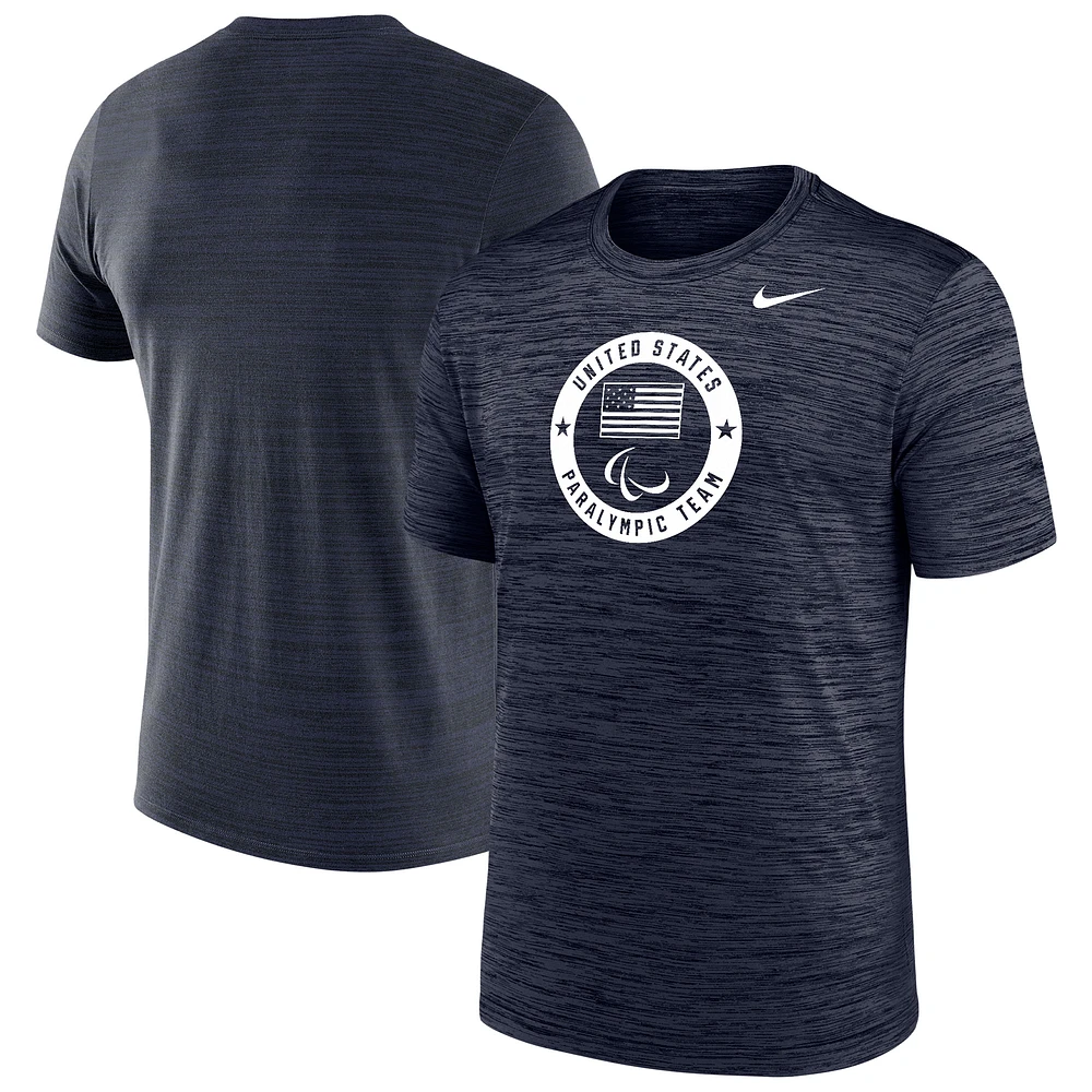 Men's Nike Navy U.S. Paralympics Team Issue Velocity Performance T-Shirt