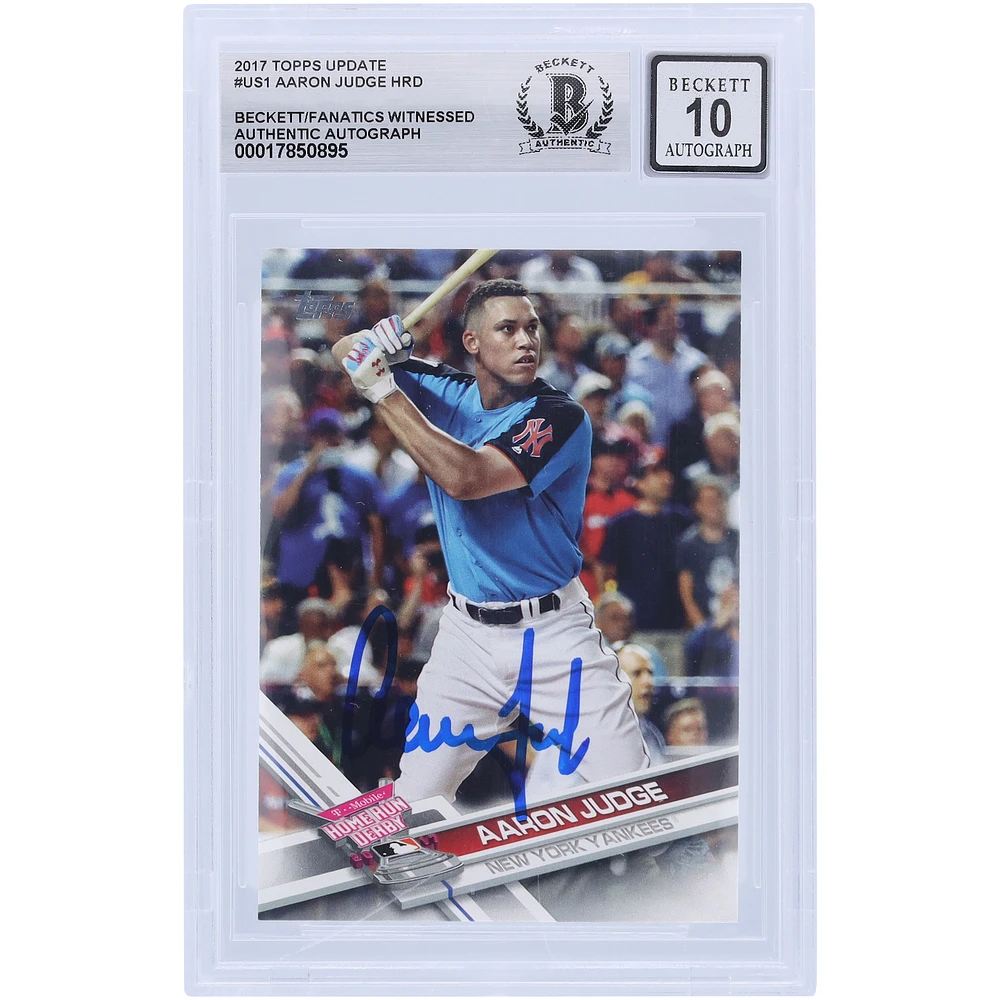 Aaron Judge New York Yankees Autographed 2017 Topps Update Series Home Run Derby '17 #US1 Beckett Fanatics Witnessed Authenticated 10 Card