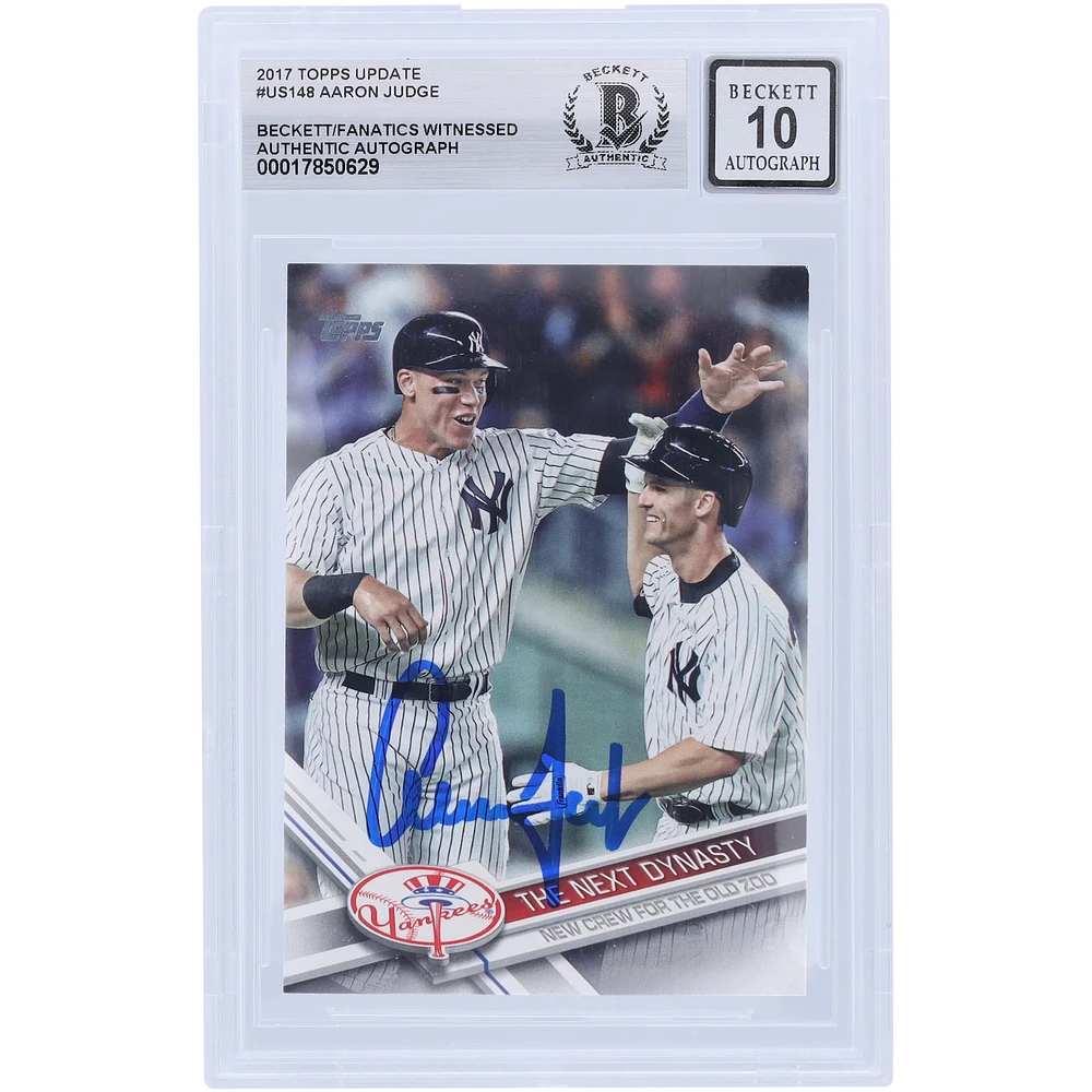Aaron Judge New York Yankees Autographed 2017 Topps Update Series New Crew for the Old Zoo #US148 Beckett Fanatics Witnessed Authenticated 10 Card
