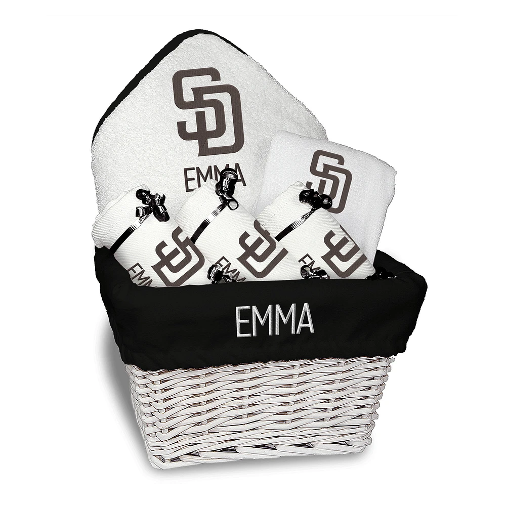 Infant Chad & Jake Black San Diego Padres Personalized Medium Gift Basket