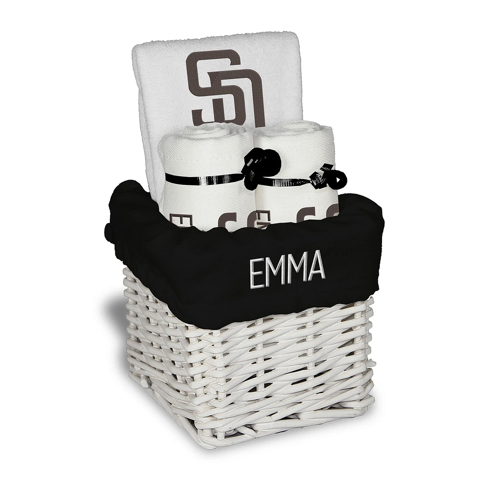Infant Chad & Jake Black San Diego Padres Personalized Small Gift Basket