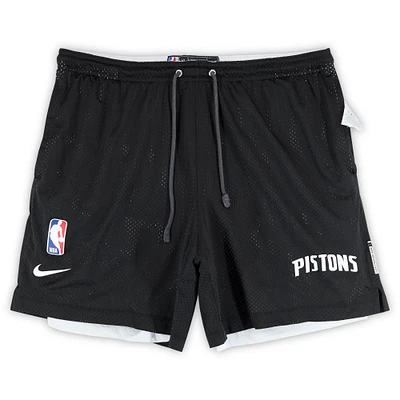 Ron Holland II Detroit Pistons Player-Worn Black/White Nike Shorts from the 2024-25 NBA Season - Size XL