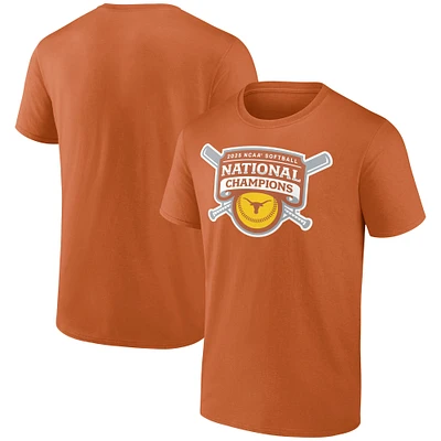 Men's Fanatics Texas Orange Longhorns 2025 NCAA Softball Women's College World Series Champions T-Shirt