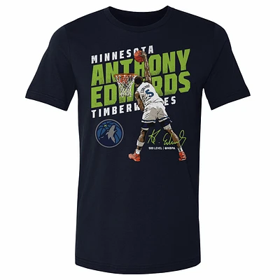 Men's 500 Level Anthony Edwards Navy Minnesota Timberwolves Slant T-Shirt