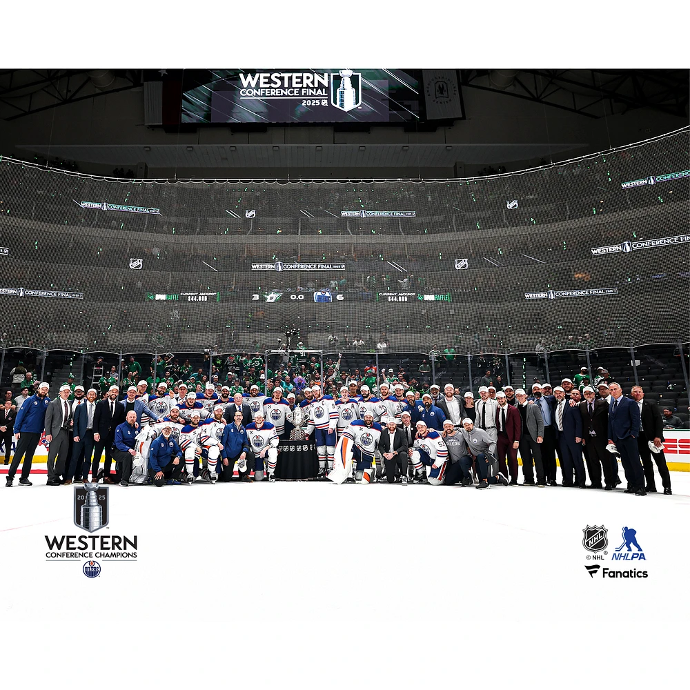 Edmonton Oilers Unsigned 2025 Western Conference Champions Photograph