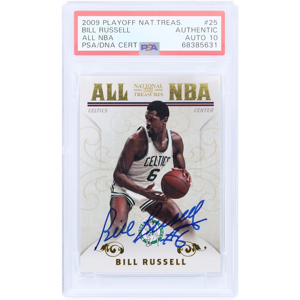 Bill Russell Boston Celtics Autographed 2009-10 Panini National Treasures All NBA #25 #5/25 PSA Authenticated Auto 10 Card