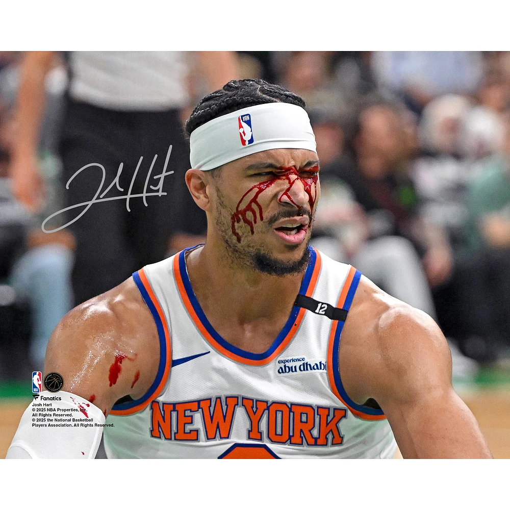 Josh Hart New York Knicks Autographed 8" x 10" Eastern Conference Playoffs Second Round Game 5 vs. Boston Celtics Bleeding Photograph