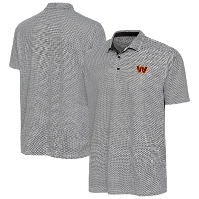 Men's Antigua Black/White Washington Commanders Intersect Polo